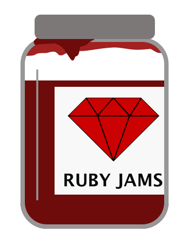 jar of jam rubyjams logo